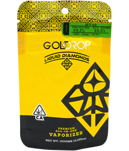 gold drop liquid diamonds disposable 1g