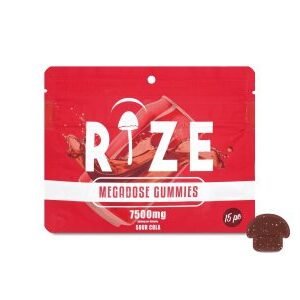 Rize | Sour Cola Mushroom Gummies | Megadose 7500mg – 15ct